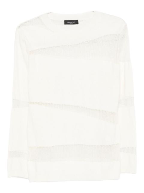 mesh-panel sweater