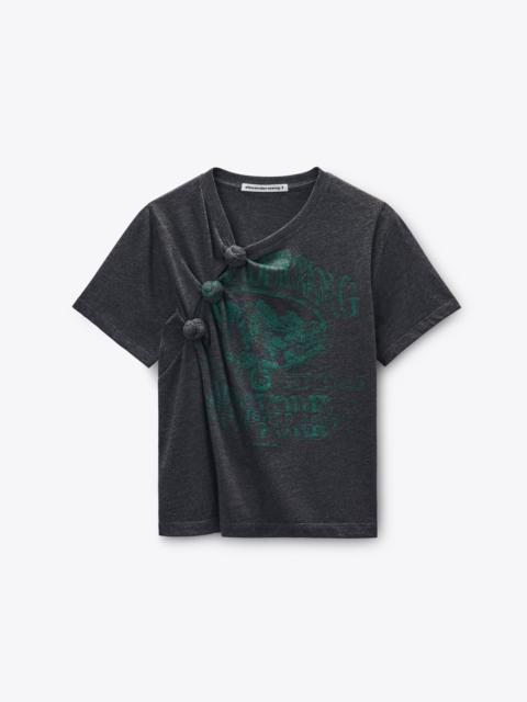 Black Burnout Sheer Jersey Tee