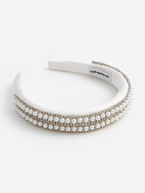 Crystal Pearl Satin Headband