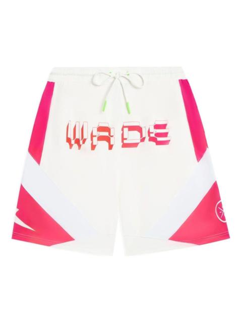 Li-Ning Way Of Wade Logo Basketball Shorts 'White Pink' AAPS137-1