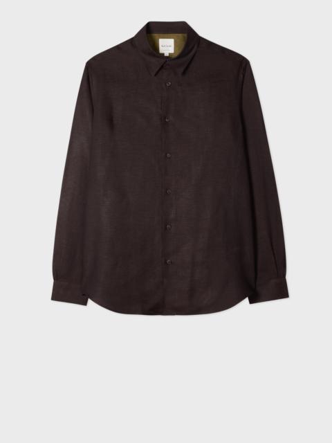 Dark Brown Linen Shirt