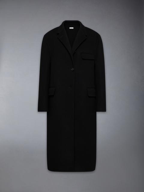 BOILED WOOL CASHMERE CHESTERFIELD COAT