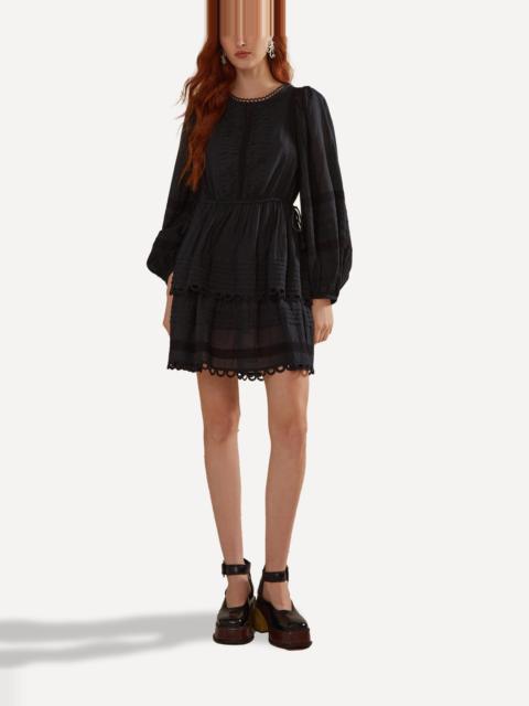 Black Lace Long Sleeve Mini