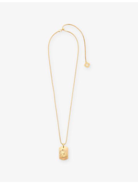 Zodiac-Plaque Metal Necklace