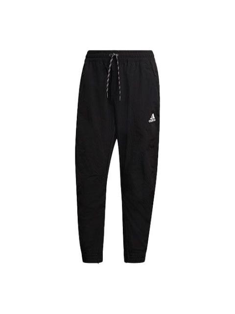Men's adidas 3S tape Wov Pt Sports Stylish Woven Bundle Feet Cropped Pants/Trousers Black GM5751