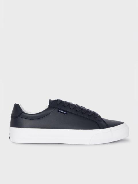 Dark Navy Leather 'Amos' Trainers