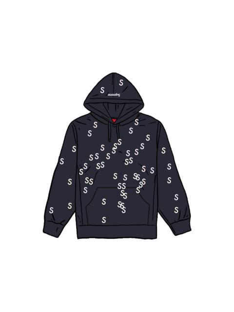 Supreme Embroidered S Hooded Sweatshirt Navy