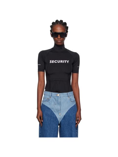 Black 'Security' Pocket Turtleneck