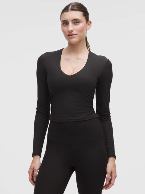 All It Takes Ribbed Nulu V-Neck Long-Sleeve Shirt *B-D Cups