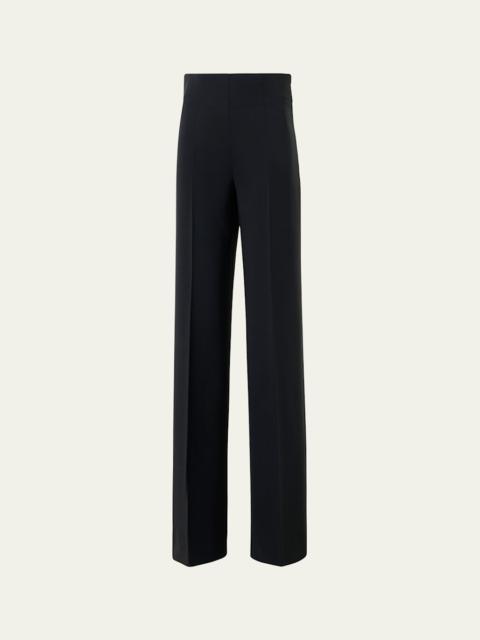 Double-Face Wool Bootcut Trousers