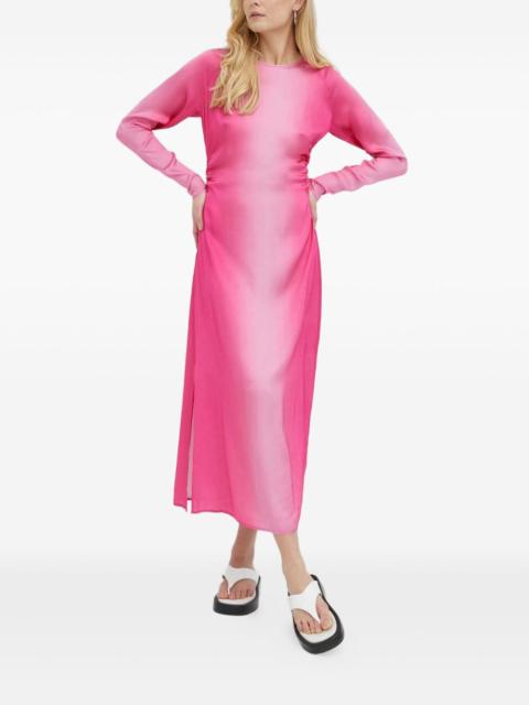 long-sleeve midi dress