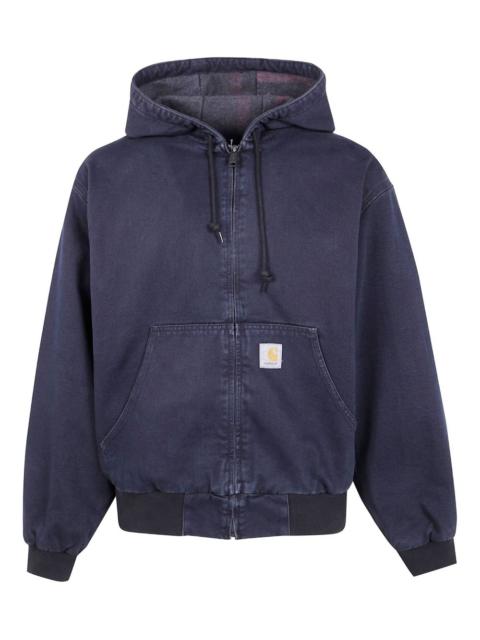 Hooded zip shirt jacket