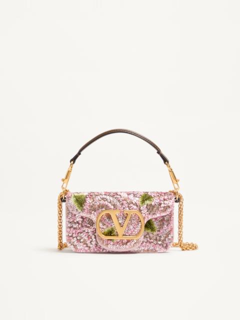 VALENTINO GARAVANI LOCÒ SMALL EMBROIDERED SHOULDER BAG