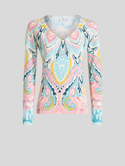 FLORAL PRINT SILK JUMPER