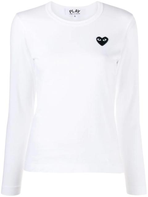 logo embroidered jersey top