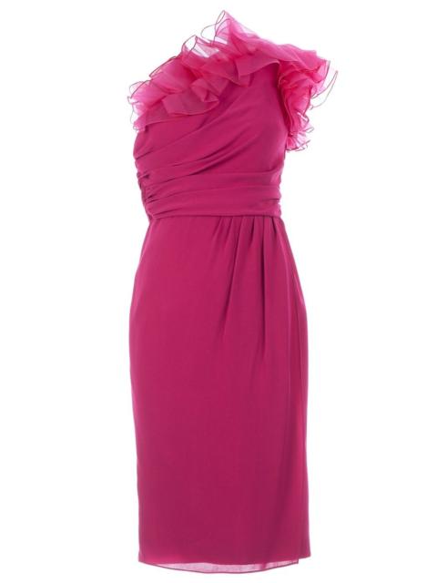 one shoulder ruffle dress