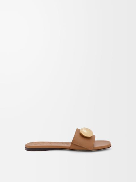 Pebble slide in soft calfskin