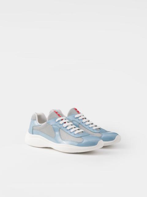 Patent leather and technical fabric Prada America's Cup sneakers