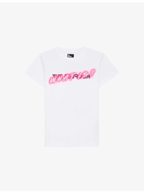 'What is?' logo-print cotton-jersey T-shirt