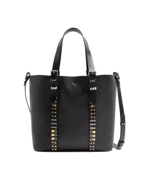 Rockstud grained tote bag