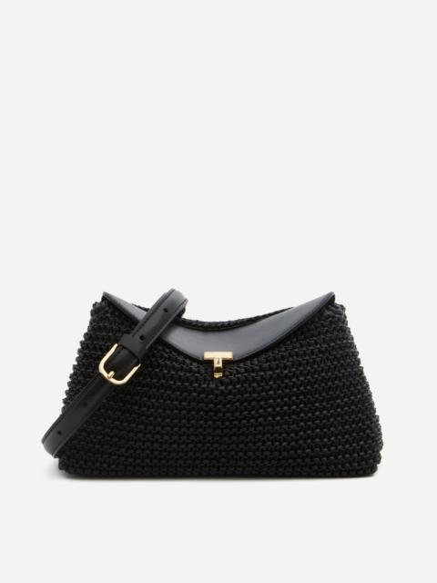 T-Lock Woven Leather Clutch