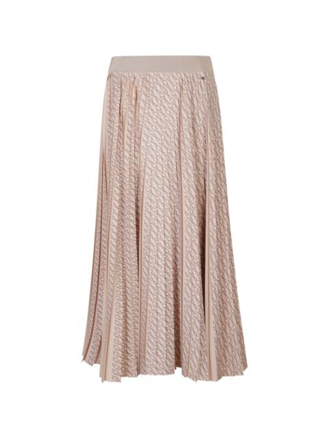pleated graphic skirt