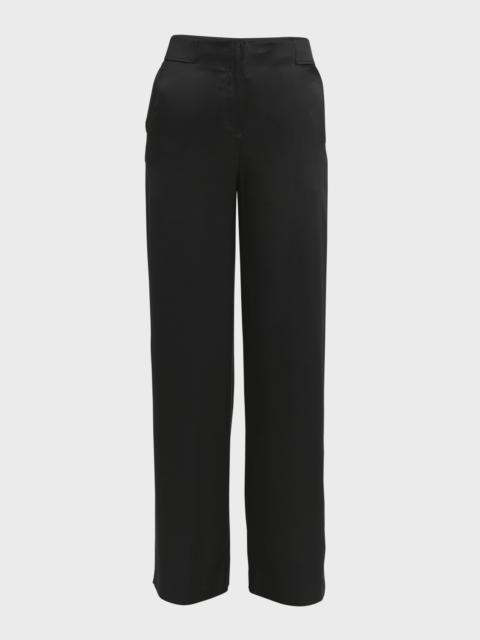 Silk Wide-Leg Trousers