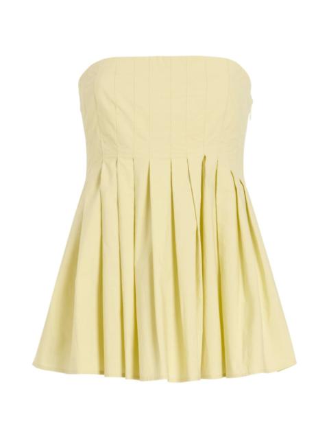 Avine pleated strapless top