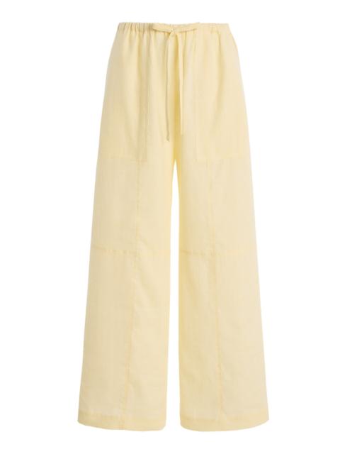 Leiden Linen Wide-Leg Pants yellow