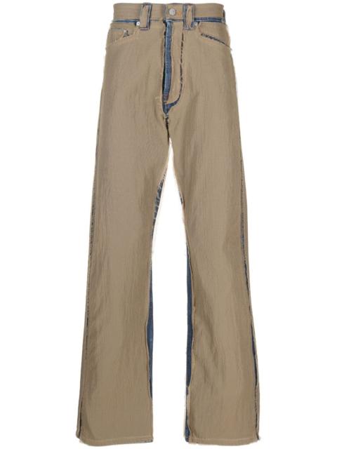 ripstop straight-leg trousers