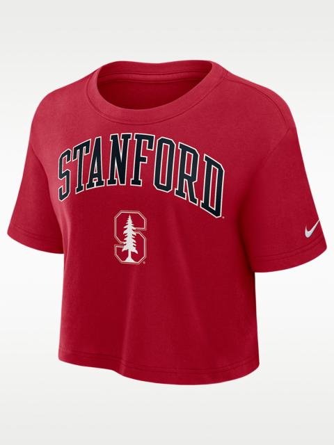 Stanford Athletic Prep Arch Women's Nike Dri-FIT College Cropped T-Shirt