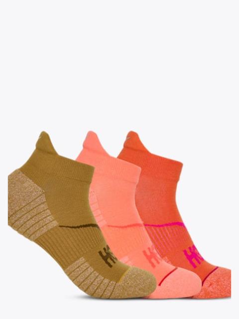 No-Show Run Sock 3-Pack in Mustrd Seed/Neon Cantlpe/Bell Pepper