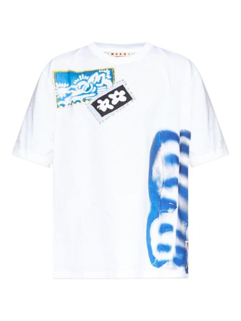 patchwork print T-shirt