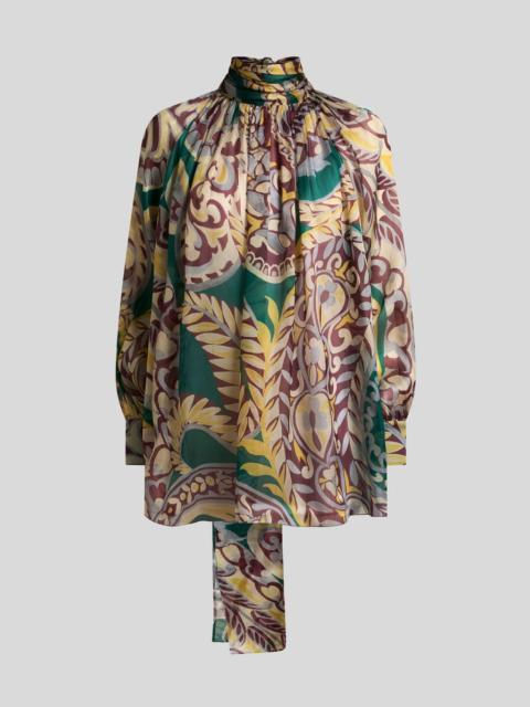 SILK BLOUSE WITH SILK SCARF
