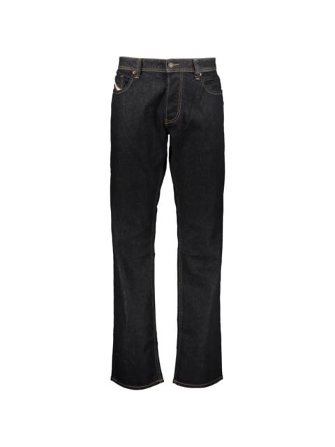 button straight jeans