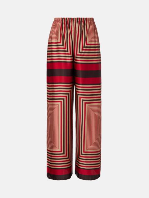Jensen printed wide-leg pants