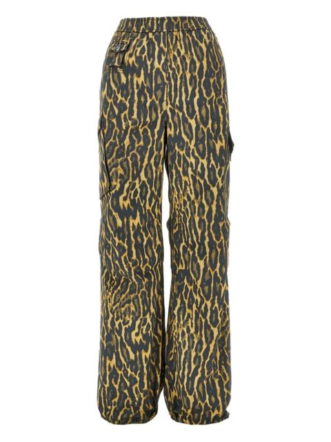 leopard-print trousers