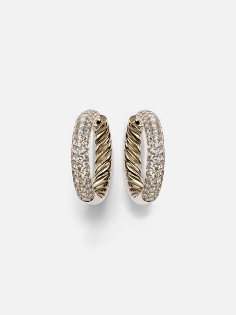 DY Mercer® 18kt gold hoop earrings with diamonds