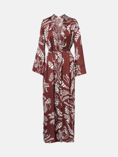 Lea printed beach cover-up