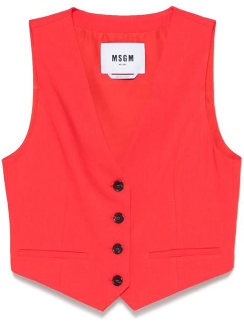 slub-texture waistcoat