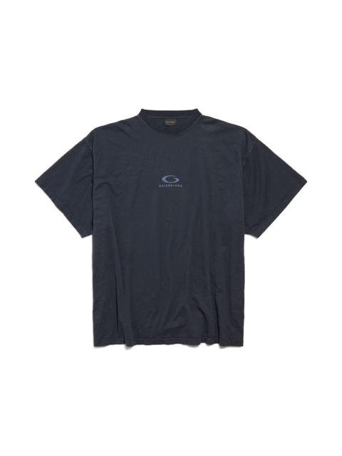 Men's Loop Sports Icon Oversized T-shirt in Black Faded