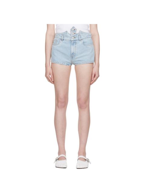 Blue Disney Crown Denim Shorts