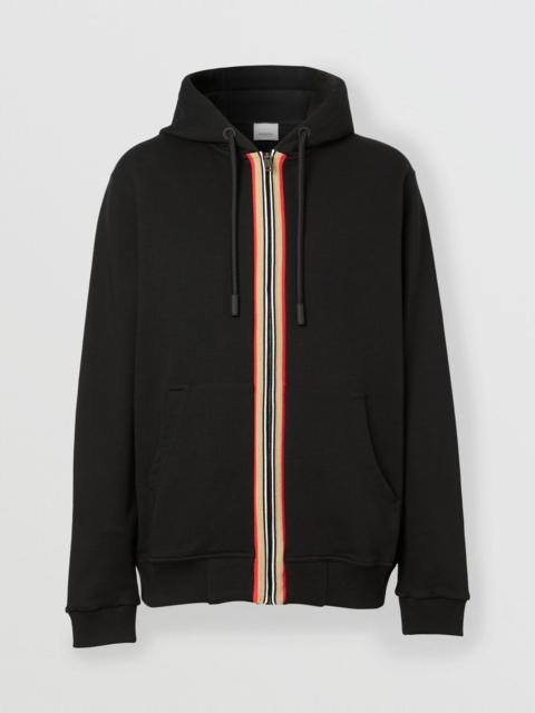 Icon Stripe Detail Cotton Hooded Top