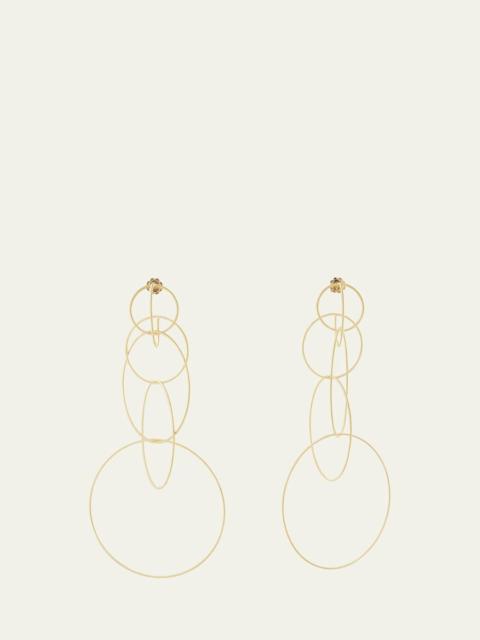 Waikiki 18K Yellow Gold Circle Drop Earrings