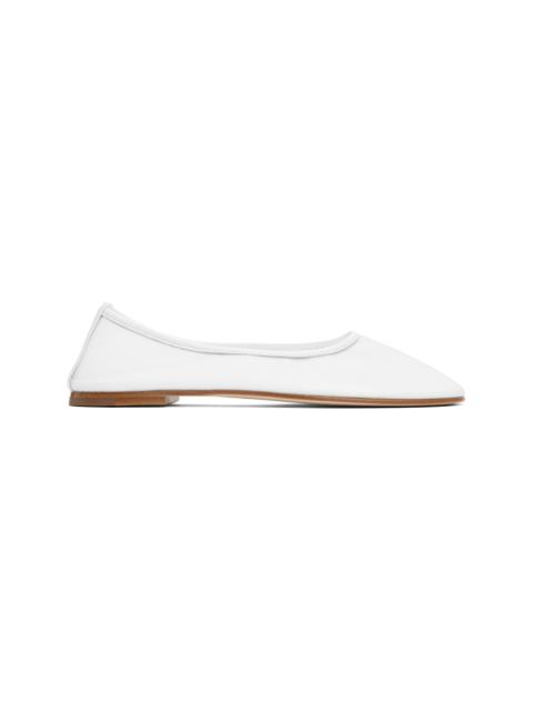 White Balla Mesh Ballerina Flats