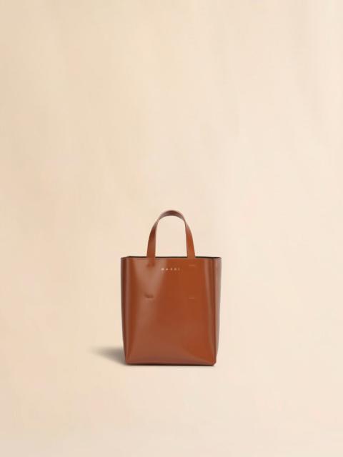 MUSEO MINI BAG IN BROWN LEATHER