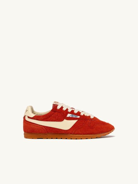SNEAKERS WINDSPIN IN SUEDE AND LEATHER COLOR PARROT AND RUTABAGA