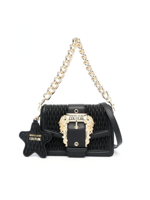 Baroque-buckle quilted shoulder bag