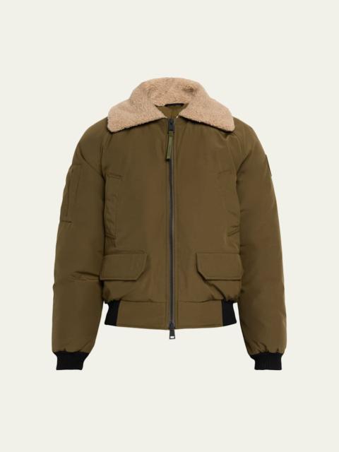 Men's Chilliwack Fleece-Collar Down Bomber Jacket