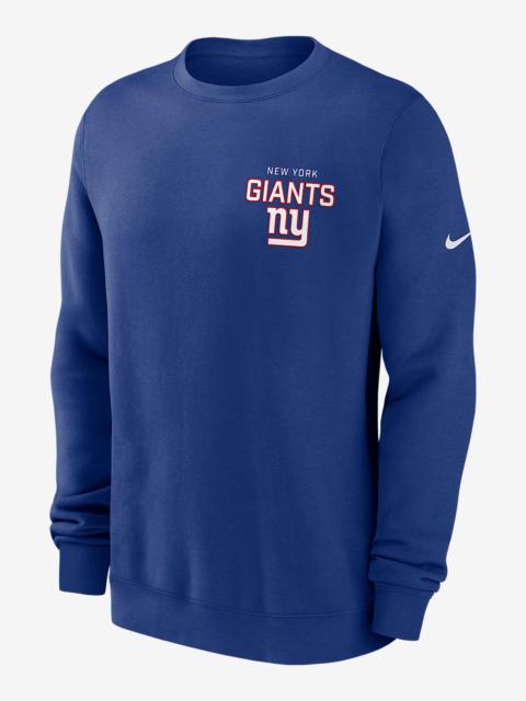 New York Giants Draw Block Club Men's Nike NFL Pullover Crew